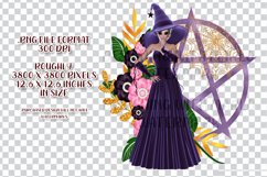 Purple Pentagram Witch PNG Graphics Sublimation BUNDLE Product Image 4