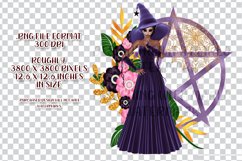 Purple Pentagram Witch PNG Graphics Sublimation BUNDLE Product Image 5