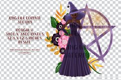 Purple Pentagram Witch PNG Graphics Sublimation BUNDLE Product Image 2
