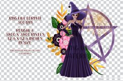 Purple Pentagram Witch PNG Graphics Sublimation BUNDLE Product Image 7