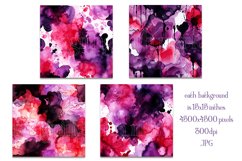 Halloween Backgrounds, 15x15 Red Purple Watercolor Papers, 2 Product Image 2