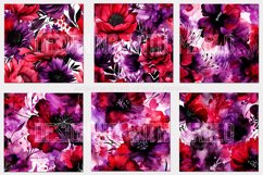 Halloween Backgrounds, 15x15 Purple Red Watercolor Floral Product Image 3
