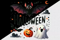 Halloween quote vampire bat and friendly ghosts floating print 20 oz tumbler skinny mug wrap clipart t-shirt sublimation printable design