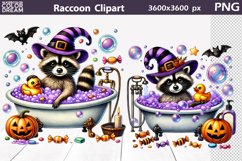 Cute Raccoon Halloween Clipart | Funny Raccoon Sublimation Product Image 1
