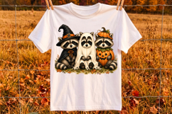 Halloween Raccoon Ghost PNG, Spooky Retro Raccoon Design Product Image 2