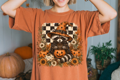 Halloween Raccoon PNG, Cute Witch Raccoon Sublimation Product Image 2