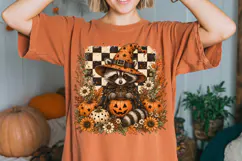 Halloween Raccoon PNG, Cute Witch Raccoon Sublimation Product Image 2
