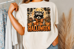 Halloween Raccoon PNG, Spooky Coffee Sublimation Design Product Image 3