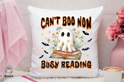 Halloween Book Lover PNG Spooky Reading Ghost Sublimation Product Image 3