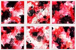 Halloween Backgrounds, 15x15 Red Black Watercolor Papers Product Image 3