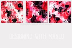 Halloween Backgrounds, 15x15 Red Black Watercolor Papers Product Image 4