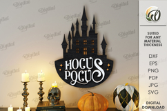 Halloween Retro welcome Sign Lasercut. Halloween SVG Product Image 1