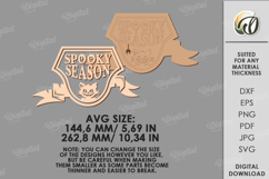 Halloween Retro welcome Sign Lasercut. Halloween SVG Product Image 2