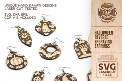 Halloween Earrings SVG, Earrings SVG, Halloween SVG Product Image 2