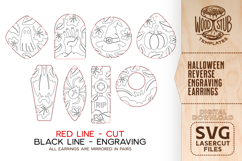 Halloween Earrings SVG, Earrings SVG, Halloween SVG Product Image 3