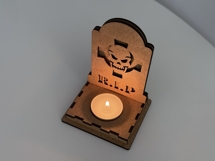 Halloween RIP Skull Candle Holder | Tombstone Lantern SVG Product Image 5