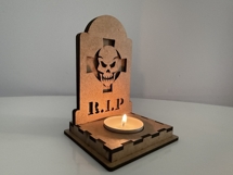 Halloween RIP Skull Candle Holder | Tombstone Lantern SVG Product Image 4
