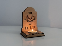 Halloween RIP Skull Candle Holder | Tombstone Lantern SVG Product Image 3