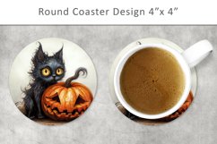 Halloween Round Coaster, kitchen decor Product Image 1
