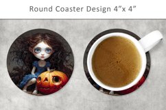 Halloween Round Coaster, kitchen decor Product Image 1