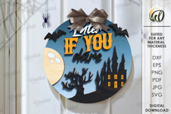 Halloween Round Signs Bundle Laser Cut. Halloween Decor SVG Product Image 4