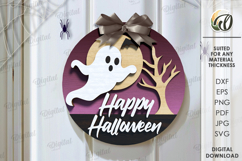 Halloween Round Signs Bundle Laser Cut. Halloween Decor SVG Product Image 6