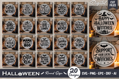 Halloween Round Sign SVG Bundle | Halloween Sign | Spooky Product Image 1