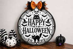 Halloween Round Sign SVG Design Product Image 4