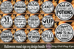 Halloween round sign svg design bundle Product Image 1