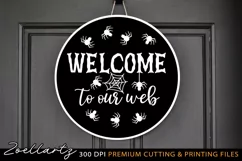 Halloween Round Sign SVG PNG EPS DXF Spooky Farmhouse Sign Product Image 1