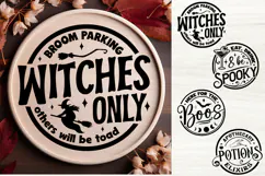 Halloween Round Porch Signs | 4 Cricut SVg files Product Image 2