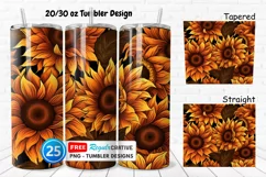 Halloween Rust Sunflowers 20/30oz Tumbler, BONUS 25 Tumbler Product Image 1