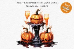 Halloween Scary Candles Clipart Pumpkin Fall PNG Scrapbook Fairy Tale Image Watercolor Transparent Print illustration skull skeleton creepy printable digital watercolor Scary Candles clipart, spooky Pumpkin nursery, Creepy halloween decoration art image