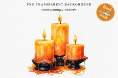 Halloween Scary Candles Clipart Pumpkin Fall PNG Scrapbook Fairy Tale Image Watercolor Transparent Print illustration skull skeleton creepy printable digital watercolor Scary Candles clipart, spooky Pumpkin nursery, Creepy halloween decoration art image