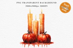 Halloween Scary Candles Clipart Pumpkin Fall PNG Scrapbook Fairy Tale Image Watercolor Transparent Print illustration skull skeleton creepy printable digital watercolor Scary Candles clipart, spooky Pumpkin nursery, Creepy halloween decoration art image