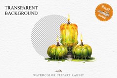 Halloween Scary Candles Clipart Pumpkin Fall PNG Scrapbook Fairy Tale Image Watercolor Transparent Print illustration skull skeleton creepy printable digital watercolor Scary Candles clipart, spooky Pumpkin nursery, Creepy halloween decoration art image