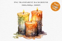 Halloween Scary Candles Clipart Pumpkin Fall PNG Scrapbook Fairy Tale Image Watercolor Transparent Print illustration skull skeleton creepy printable digital watercolor Scary Candles clipart, spooky Pumpkin nursery, Creepy halloween decoration art image
