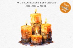 Halloween Scary Candles Clipart Pumpkin Fall PNG Scrapbook Fairy Tale Image Watercolor Transparent Print illustration skull skeleton creepy printable digital watercolor Scary Candles clipart, spooky Pumpkin nursery, Creepy halloween decoration art image