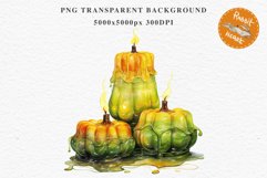 Halloween Scary Candles Clipart Pumpkin Fall PNG Scrapbook Fairy Tale Image Watercolor Transparent Print illustration skull skeleton creepy printable digital watercolor Scary Candles clipart, spooky Pumpkin nursery, Creepy halloween decoration art image