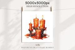 Halloween Scary Candles Clipart Pumpkin Fall PNG Scrapbook Fairy Tale Image Watercolor Transparent Print illustration skull skeleton creepy printable digital watercolor Scary Candles clipart, spooky Pumpkin nursery, Creepy halloween decoration art image