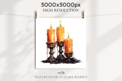 Halloween Scary Candles Clipart Pumpkin Fall PNG Scrapbook Fairy Tale Image Watercolor Transparent Print illustration skull skeleton creepy printable digital watercolor Scary Candles clipart, spooky Pumpkin nursery, Creepy halloween decoration art image