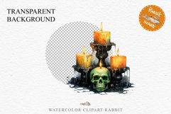 Halloween Scary Candles Clipart Pumpkin Fall PNG Scrapbook Fairy Tale Image Watercolor Transparent Print illustration skull skeleton creepy printable digital watercolor Scary Candles clipart, spooky Pumpkin nursery, Creepy halloween decoration art image