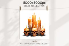 Halloween Scary Candles Clipart Pumpkin Fall PNG Scrapbook Fairy Tale Image Watercolor Transparent Print illustration skull skeleton creepy printable digital watercolor Scary Candles clipart, spooky Pumpkin nursery, Creepy halloween decoration art image