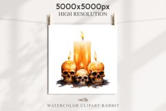 Halloween Scary Candles Clipart Pumpkin Fall PNG Scrapbook Fairy Tale Image Watercolor Transparent Print illustration skull skeleton creepy printable digital watercolor Scary Candles clipart, spooky Pumpkin nursery, Creepy halloween decoration art image