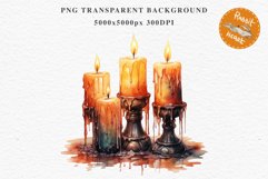 Halloween Scary Candles Clipart Pumpkin Fall PNG Scrapbook Fairy Tale Image Watercolor Transparent Print illustration skull skeleton creepy printable digital watercolor Scary Candles clipart, spooky Pumpkin nursery, Creepy halloween decoration art image