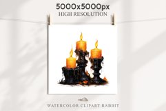 Halloween Scary Candles Clipart Pumpkin Fall PNG Scrapbook Fairy Tale Image Watercolor Transparent Print illustration skull skeleton creepy printable digital watercolor Scary Candles clipart, spooky Pumpkin nursery, Creepy halloween decoration art image