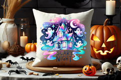 Halloween Scary Night Pastel Ghost Clipart PNG Sublimation Product Image 4