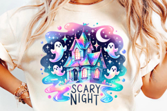 halloween scary night pastel ghost png, pastel ghost halloween clipart, kawaii pastel ghost design, scary night halloween pastel art, pastel ghost night sky printable, spooky pastel halloween sublimation, pastel halloween ghost décor, cute ghost pastel sc