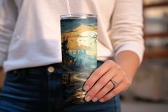 Halloween Haunted House Tumbler Sublimation Wrap Product Image 2