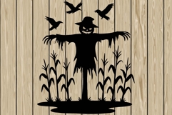 Halloween scene stencil silhouette SVG Product Image 1